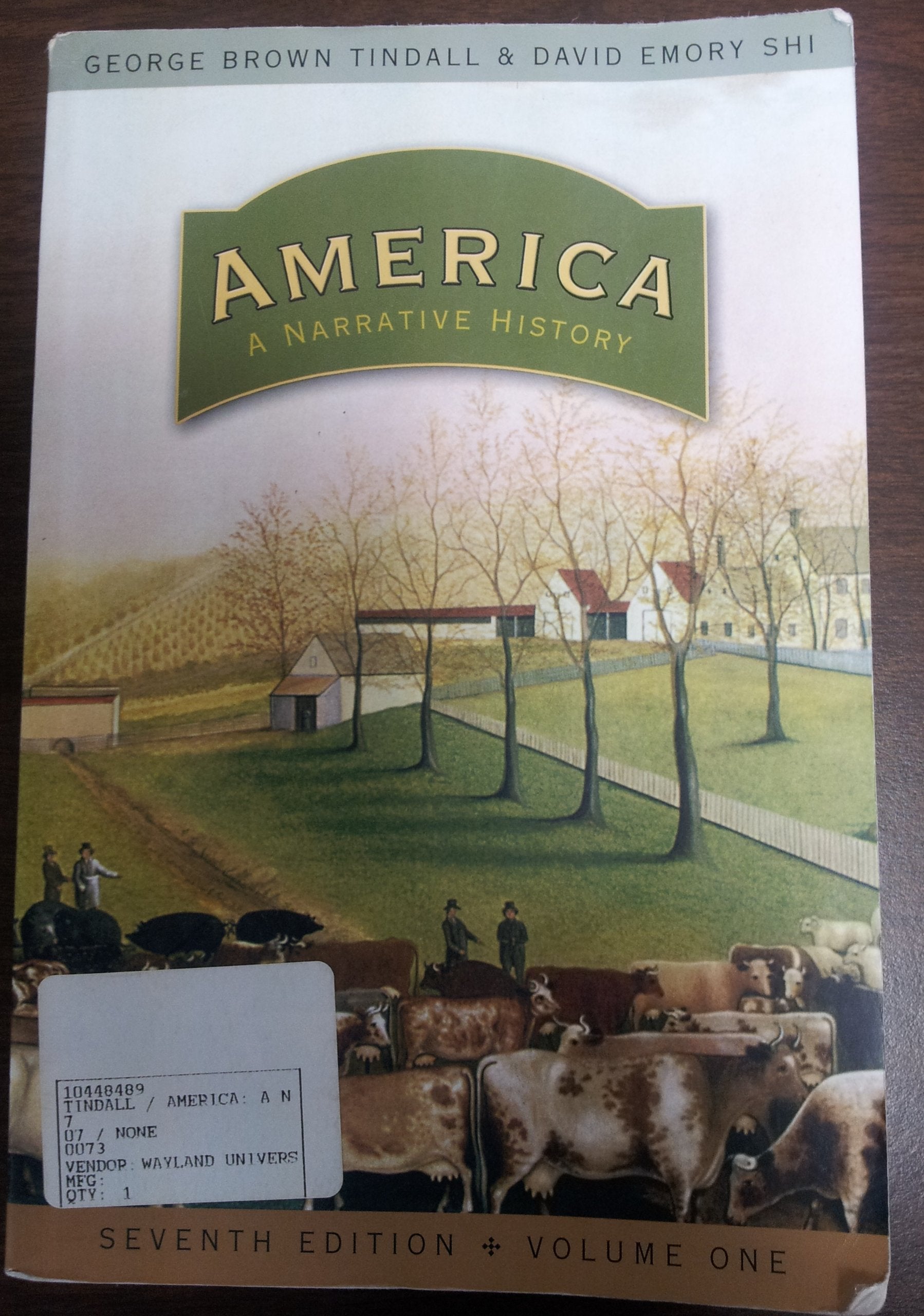 America: A Narrative History (Seventh Edition) (Vol. OneVolume),Used