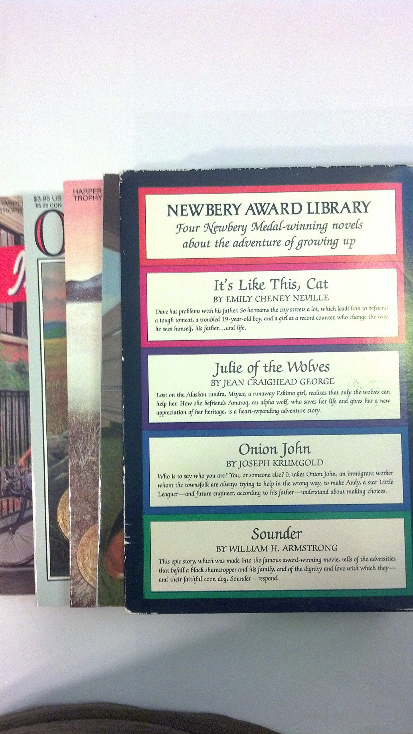 Newbery Award Library Box Set: Sounder, Onion John, Julie Of The Wolves, It'S Like This Cat,Used