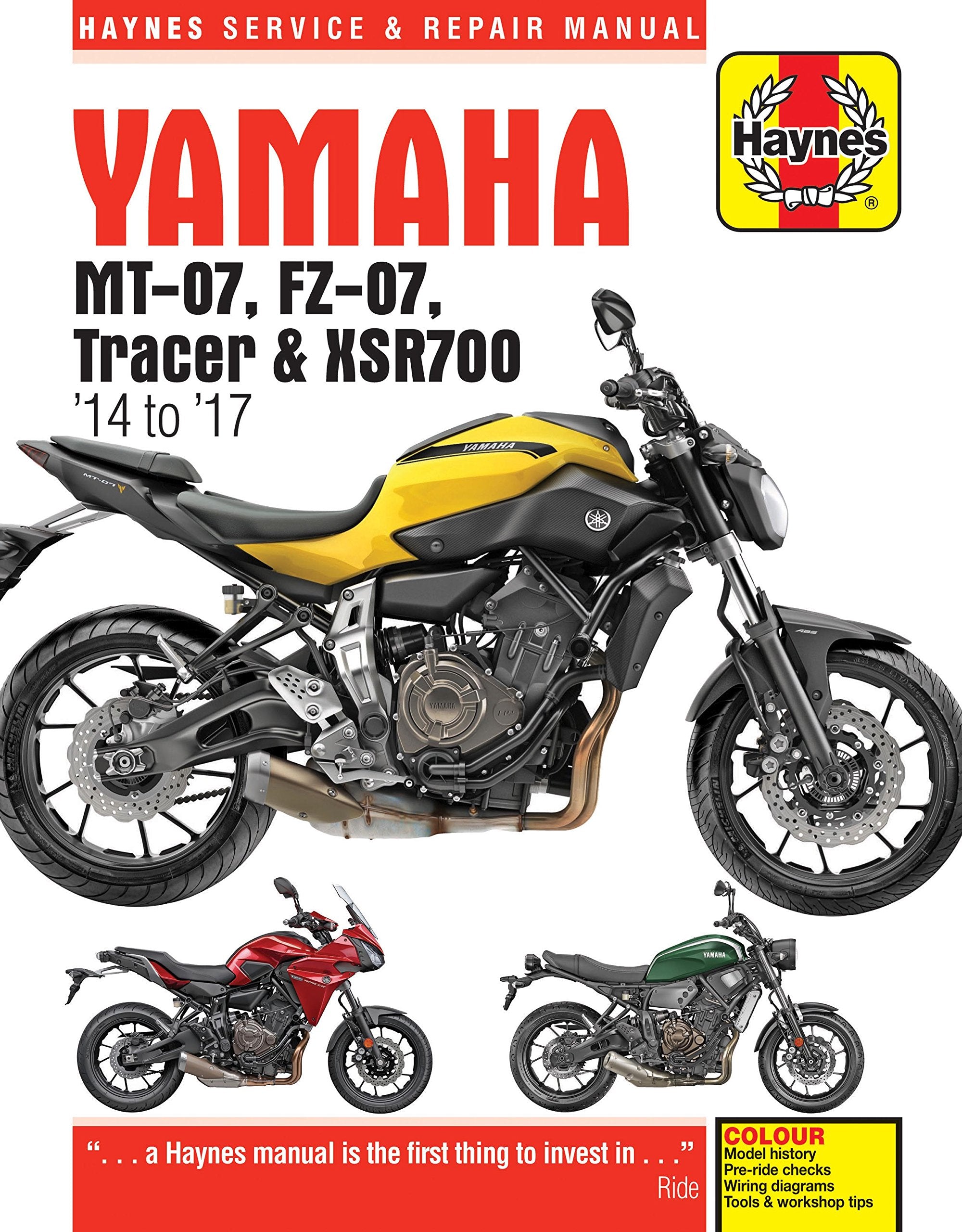Yamaha MT07, '14'17: MT07 ('14'17), FZ07 ('15'17), MT07TR Tracer ('16'17), XSR700 ('15'17) (Includes Special Edition mo,Used