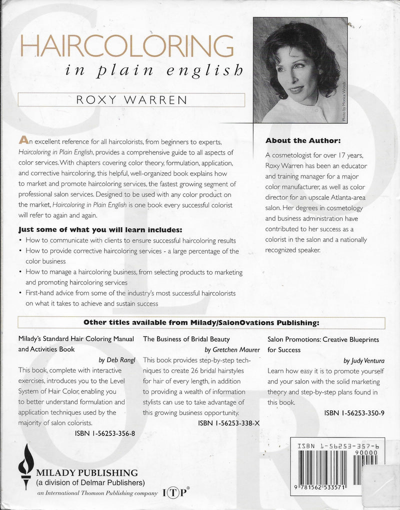 Haircoloring in Plain English: A Practical Guide for Professionals,Used