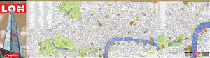 StreetSmart London Map by VanDam  City Center Street Map of London, England  Laminated folding pocket size city travel and Tub,Used