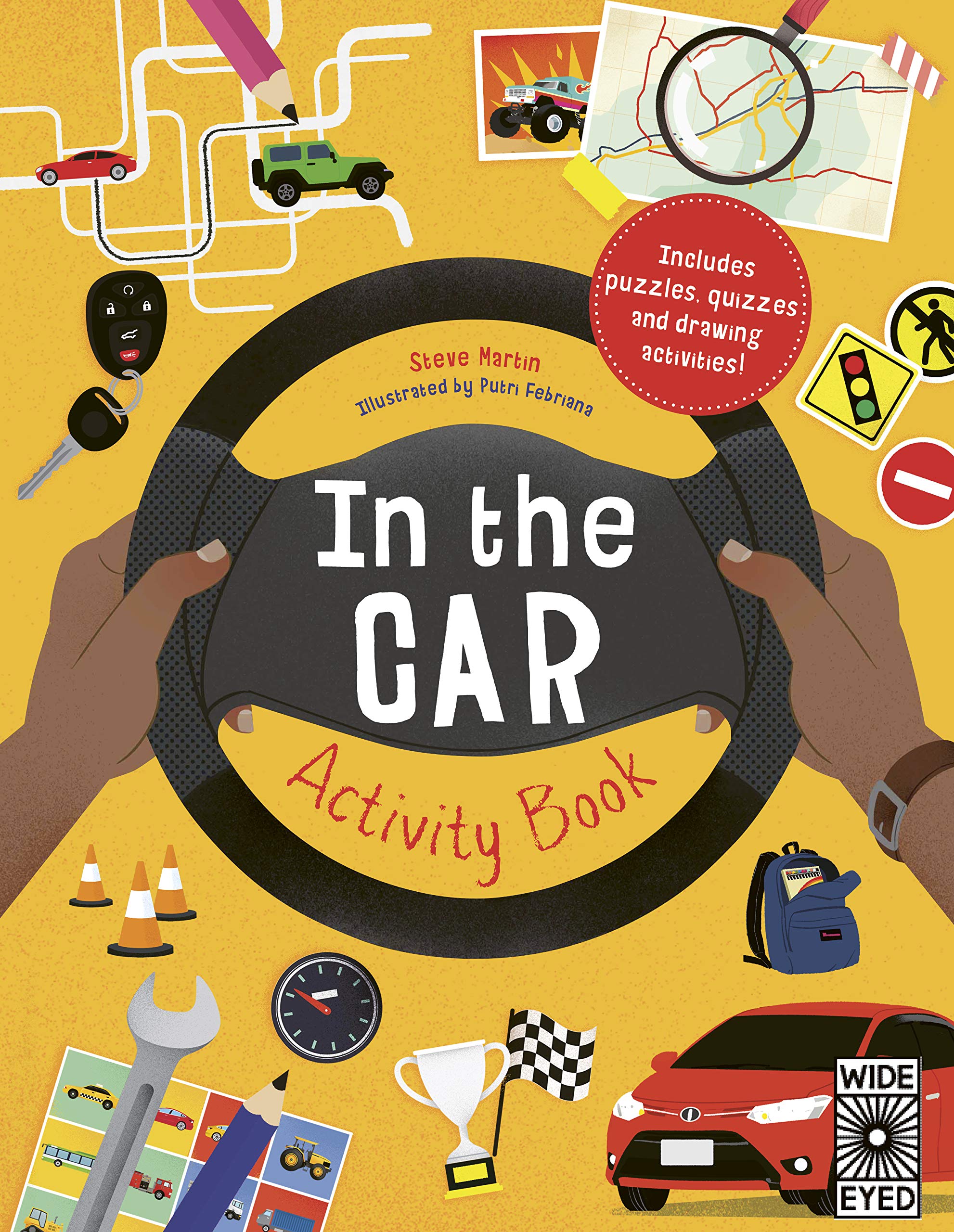 In The Car Activity Book: Includes Puzzles, Quizzes And Drawing Activities!