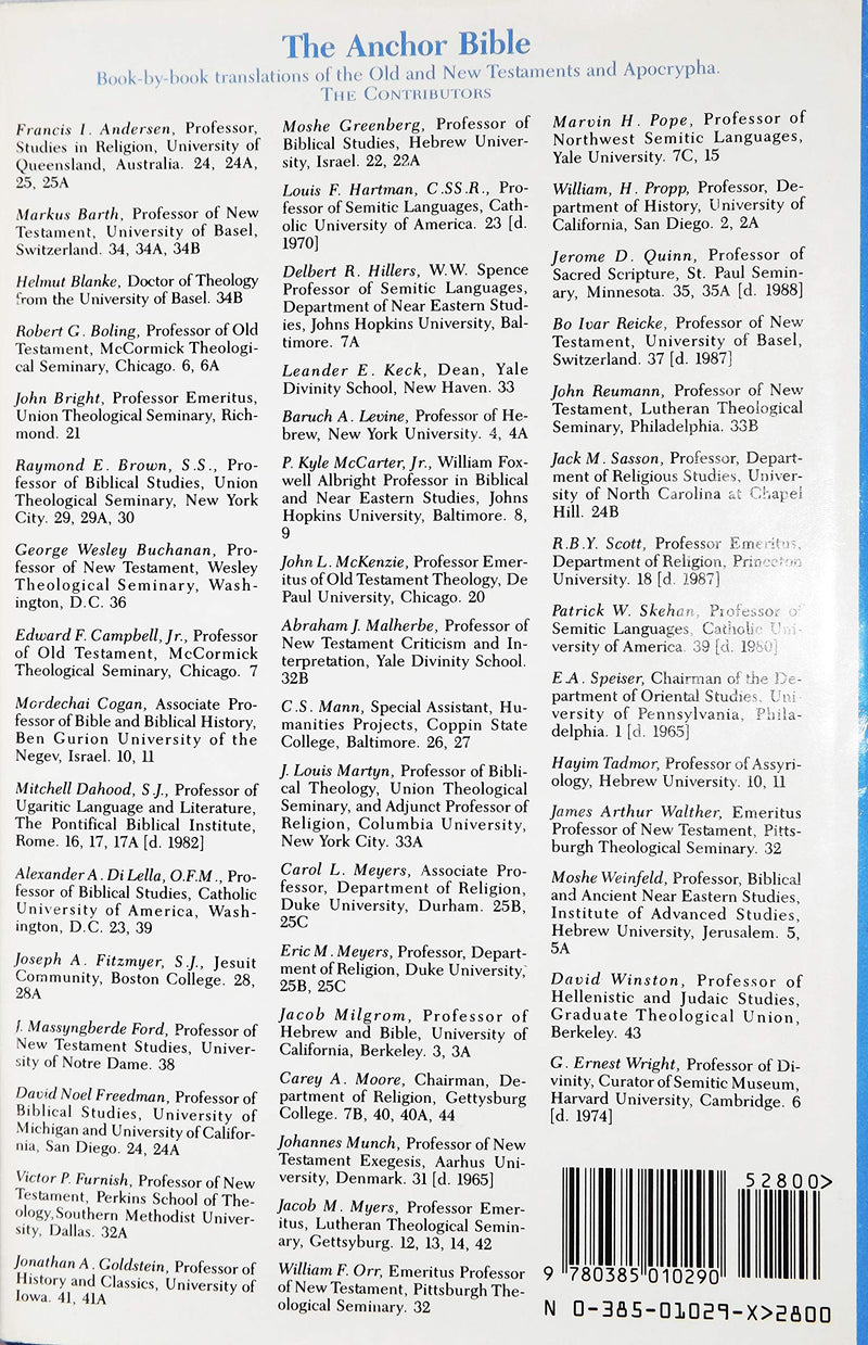 Judges (The Anchor Bible, Vol. 6A),New