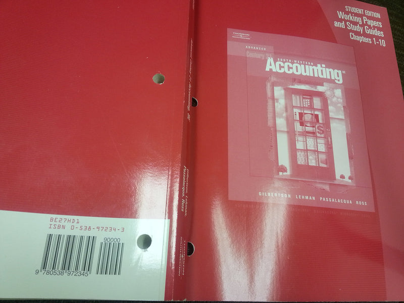 Working Papers Chapters 110 for Century 21 Accounting Advanced,Used