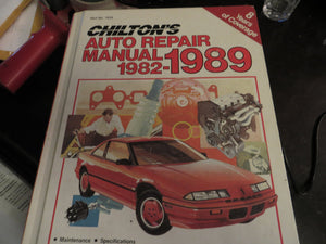 Chilton's Auto Repair Manual, 19821989 (CHILTON'S AUTO SERVICE MANUAL),Used