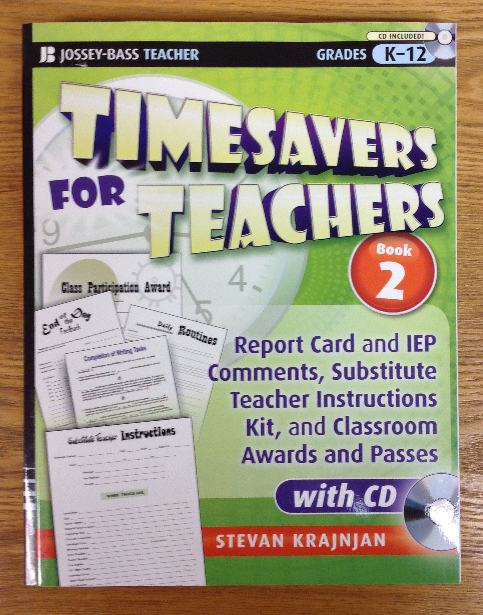 Timesavers for Teachers, Book 2: Report Card and IEP Comments, Substitute Teacher Instructions Kit, and Classroom Awards and Pas,Used