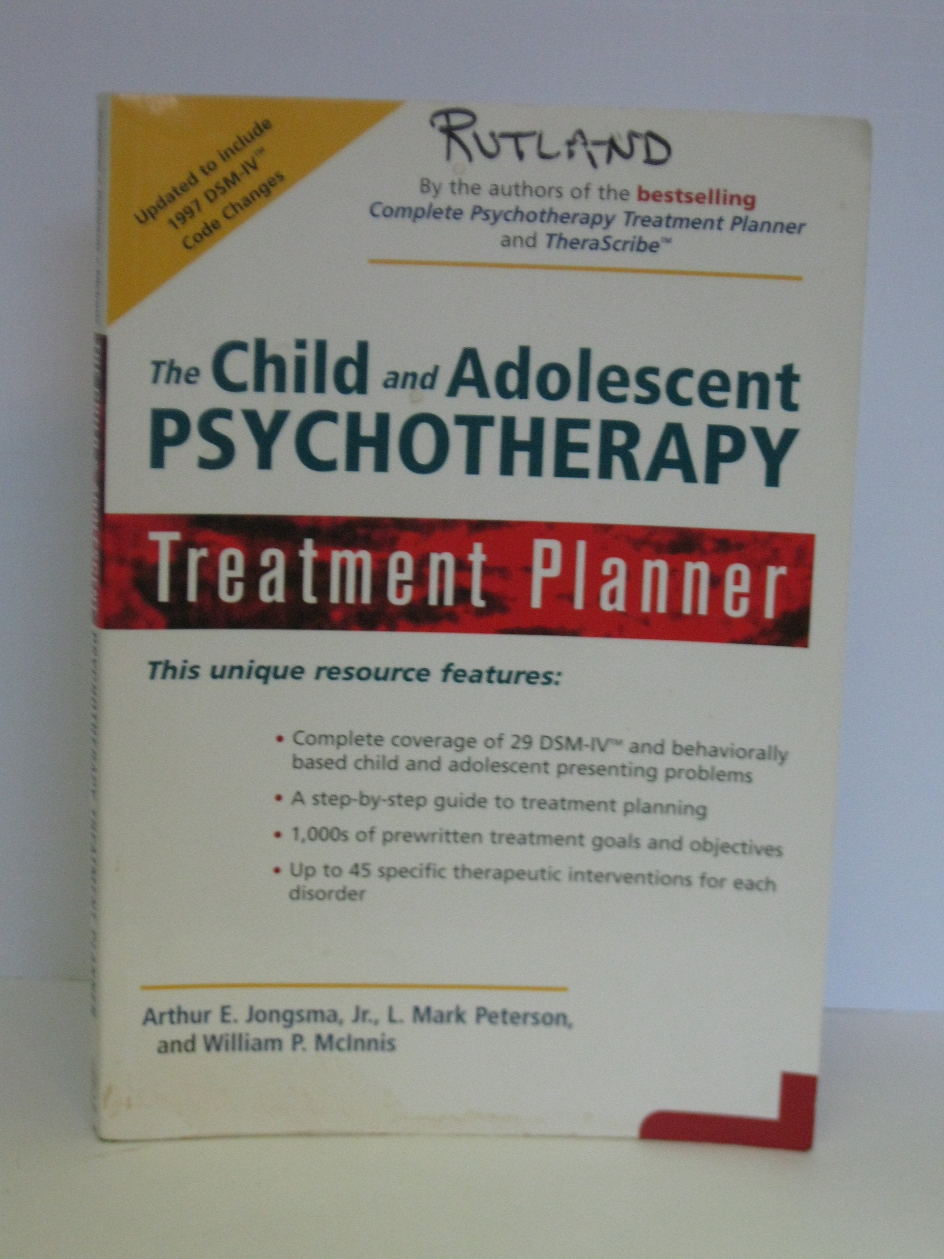 The Child and Adolescent Psychotherapy Treatment Planner,Used