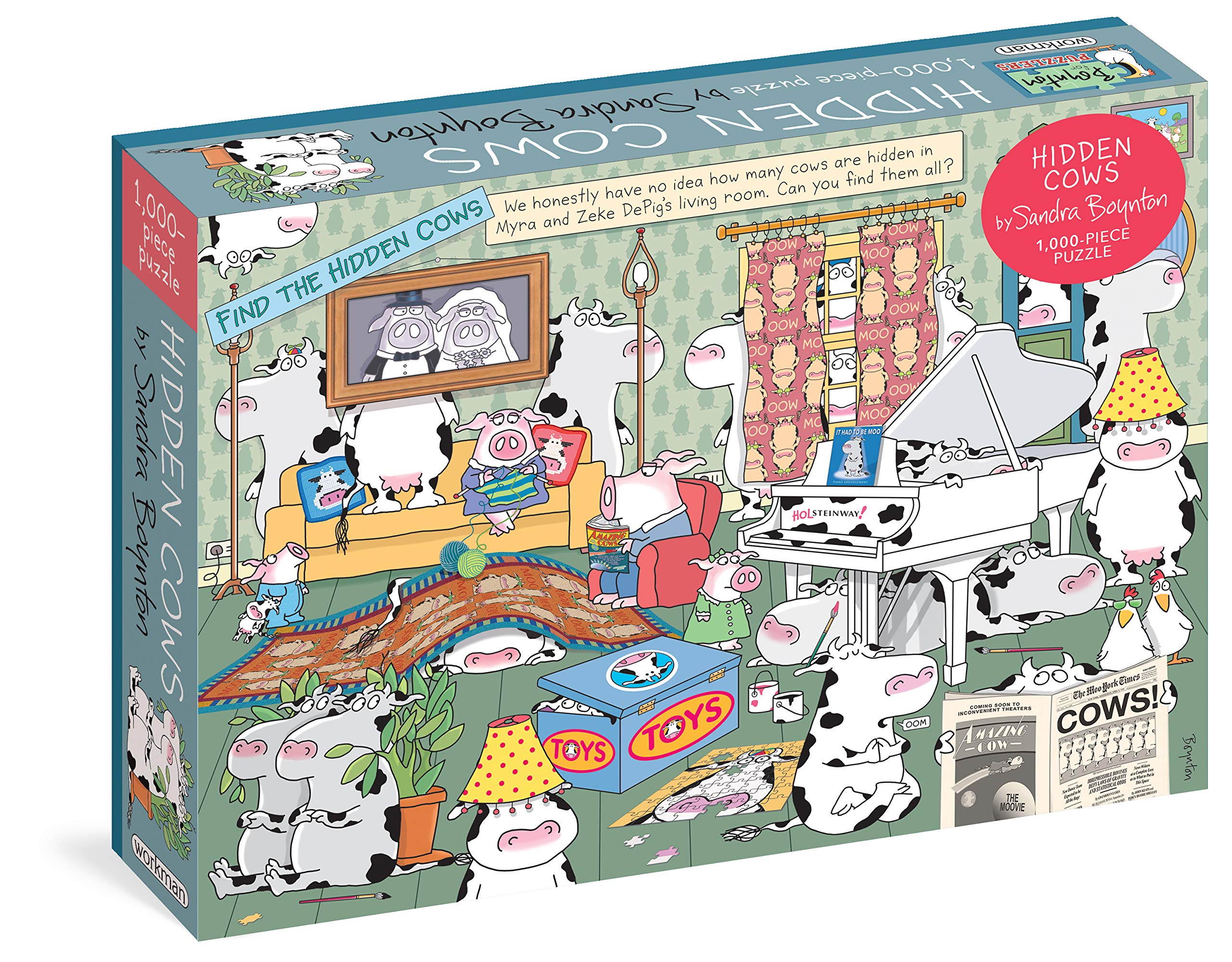 Sandra Boynton: Hidden Cows 1,000Piece Puzzle (Workman Puzzles)