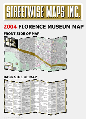 Artwise Florence Museum Map  Laminated Museum Map of Florence, Italy,Used