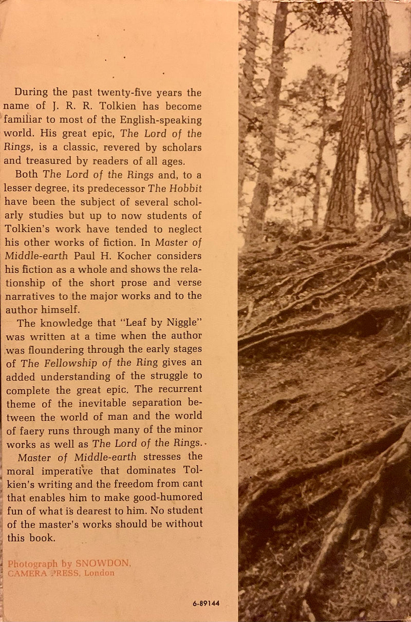 Master Of Middleearth: The Fiction Of J. R. R. Tolkien