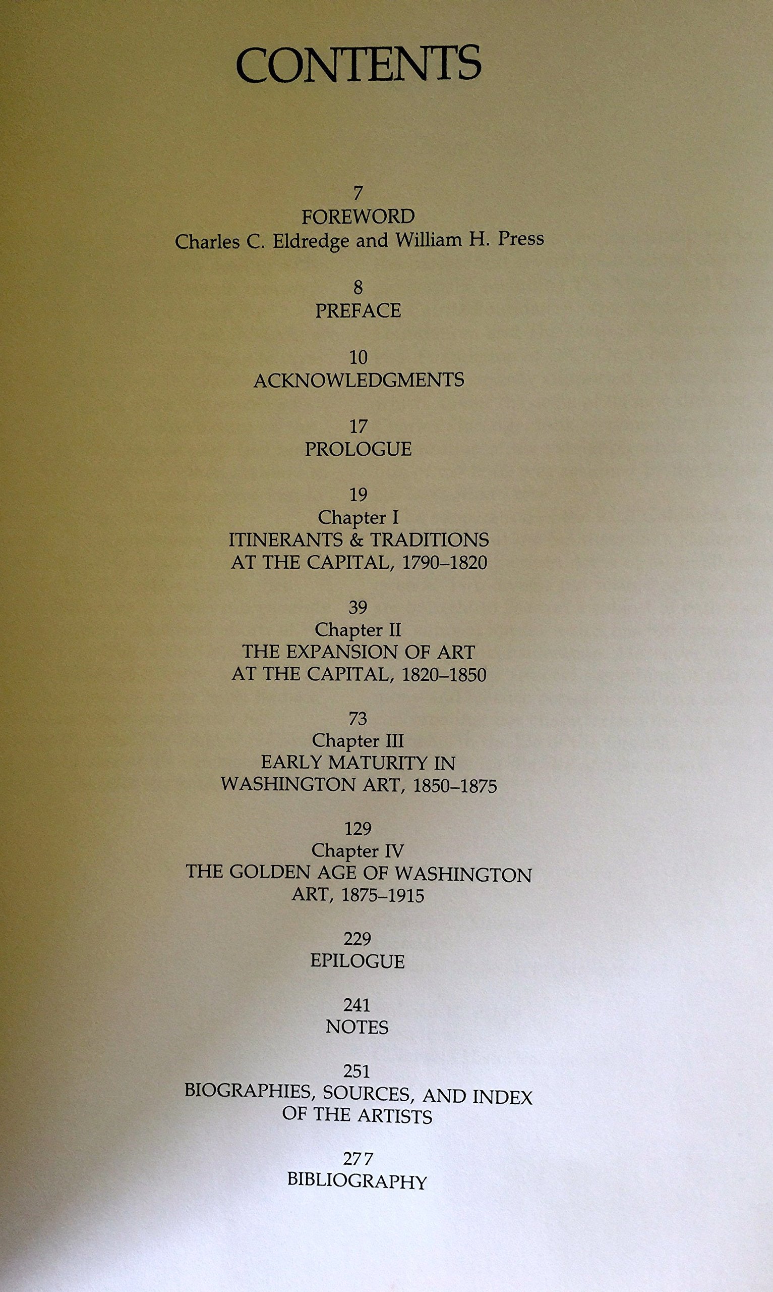 The Capital Image: Painters in Washington, 18001915,Used