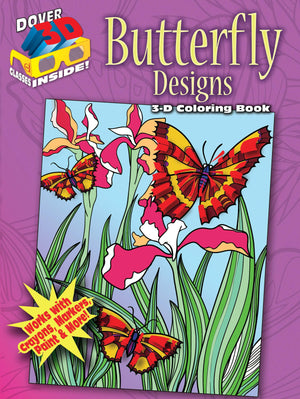 3D Coloring Book  Butterfly Designs (Dover Butterfly Coloring Books),Used