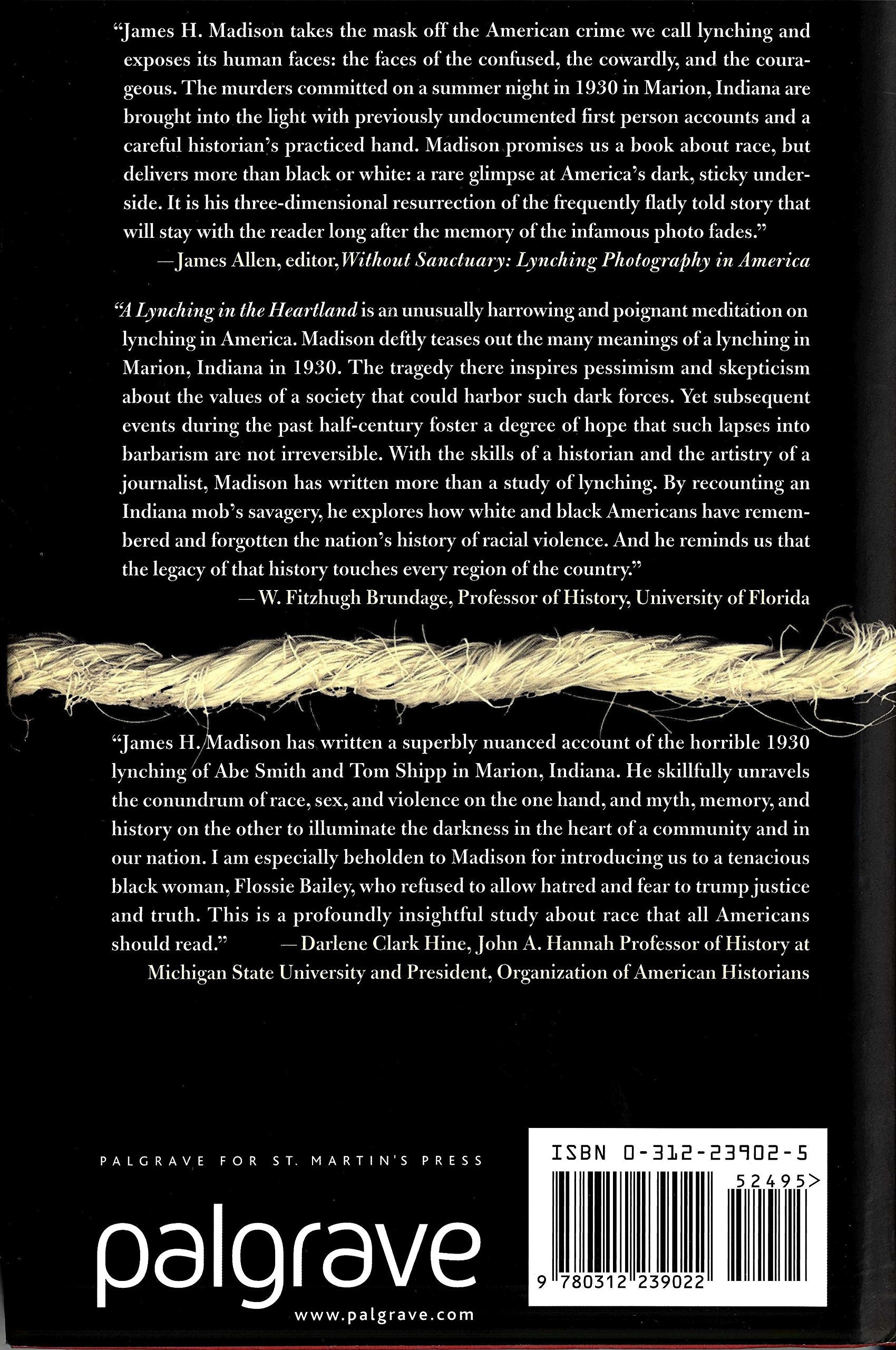 A Lynching In The Heartland: Race And Memory In America,New