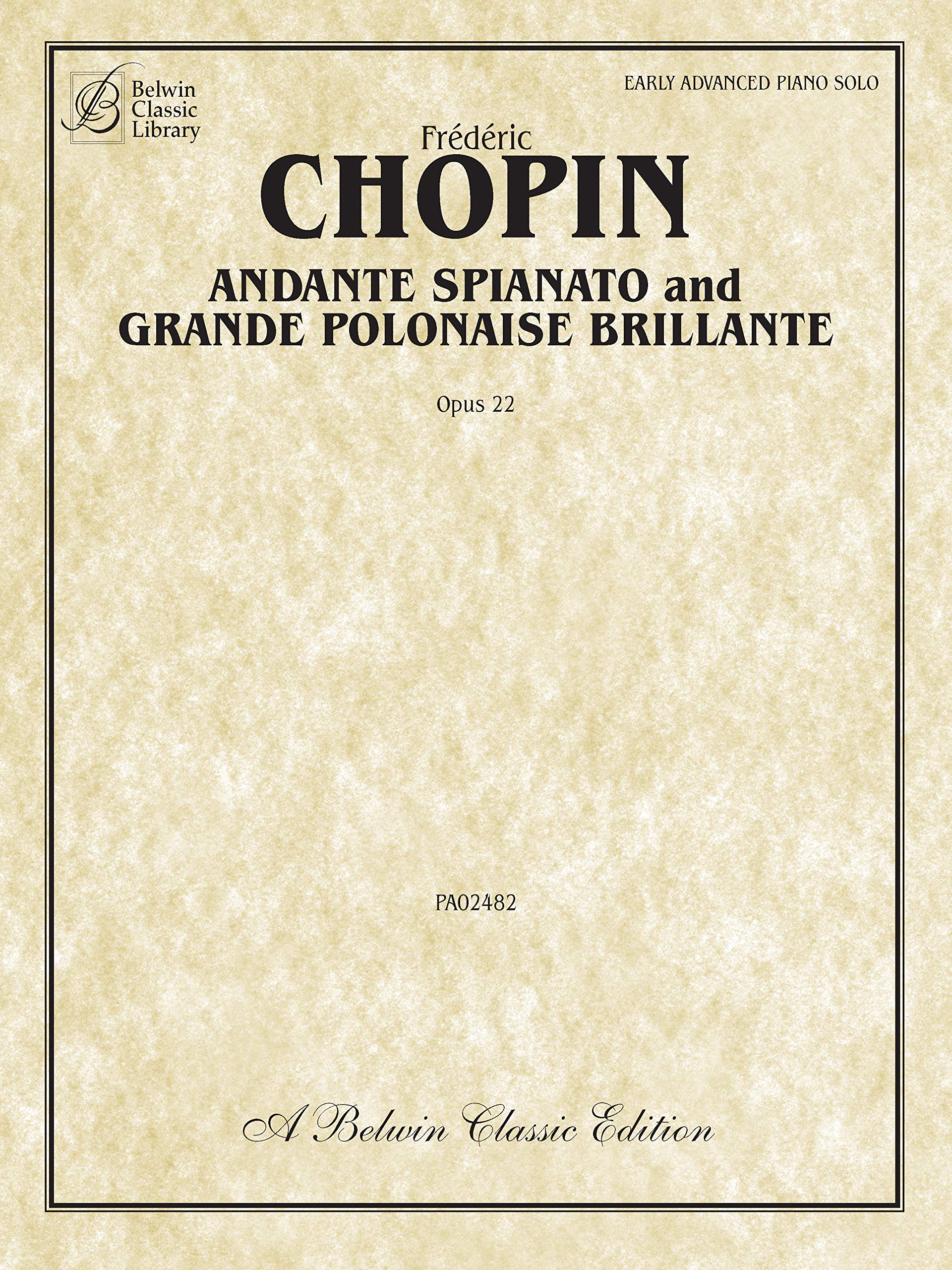 Andante Spianato And Grande Polonaise Brillante, Op. 22 (Belwin Classic Library),New
