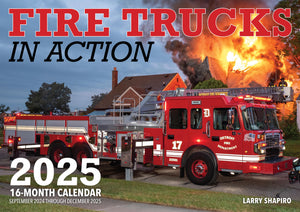 Fire Trucks In Action 2025: 16Month Calendar: September 2024 To December 2025