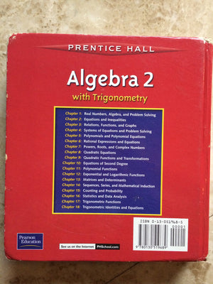 Algebra 2 With Trigonometry,New