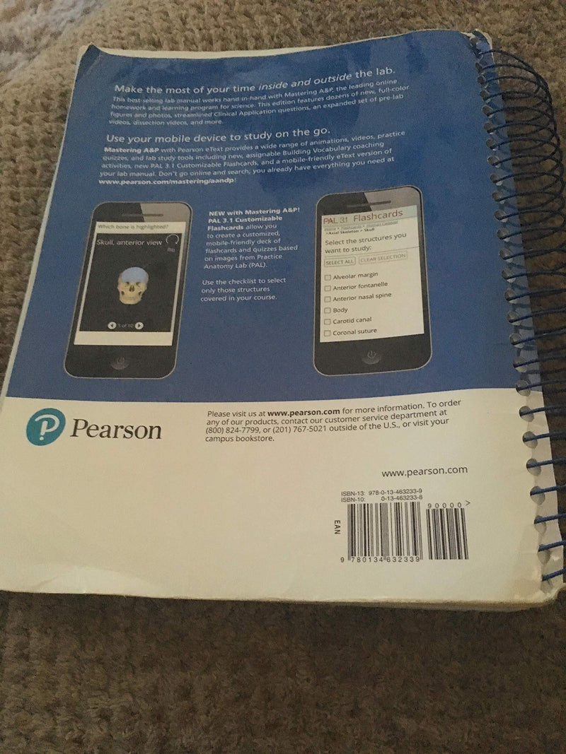 Human Anatomy & Physiology Laboratory Manual, Cat Version,Used