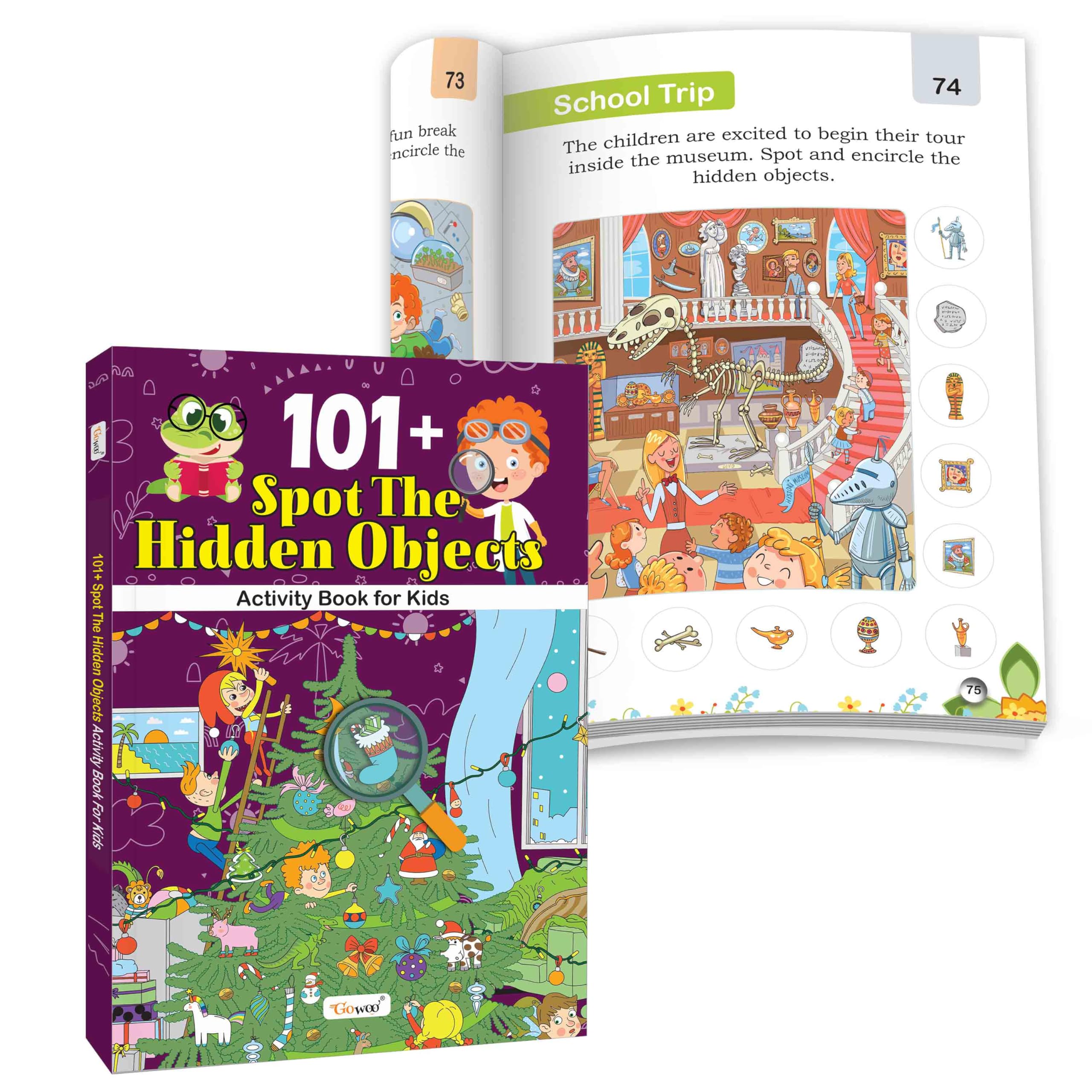 101+ Spot The Hidden Objects Activity Book For Kids : Children Learning Book, Educational Book For Kids, Fun With Activities Puzzle Book Early Learners