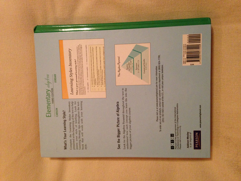 Elementary Algebra (Carson Developmental Algebra Series),Used