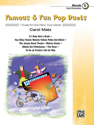 Famous & Fun Pop Duets, Bk 1: 7 Duets For One Piano, Four Hands (Famous & Fun, Bk 1)-used