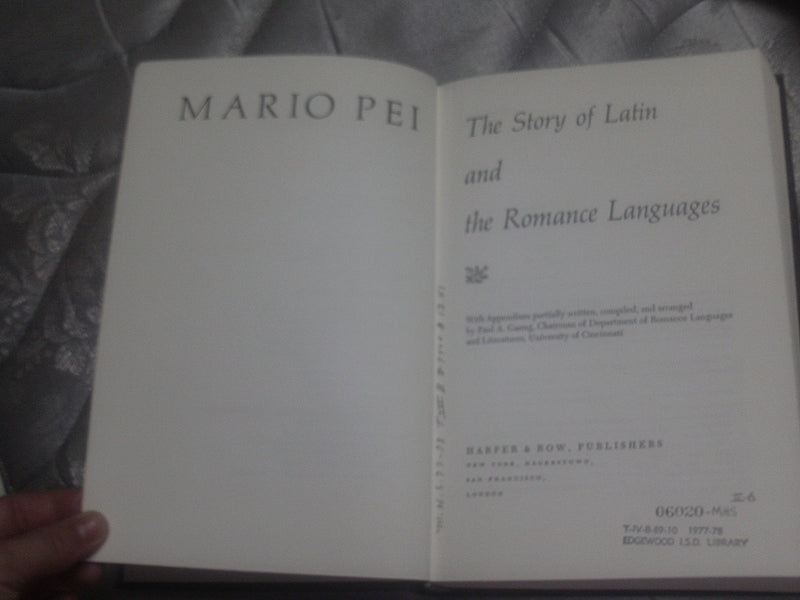 The Story Of Latin And The Romance Languages,Used