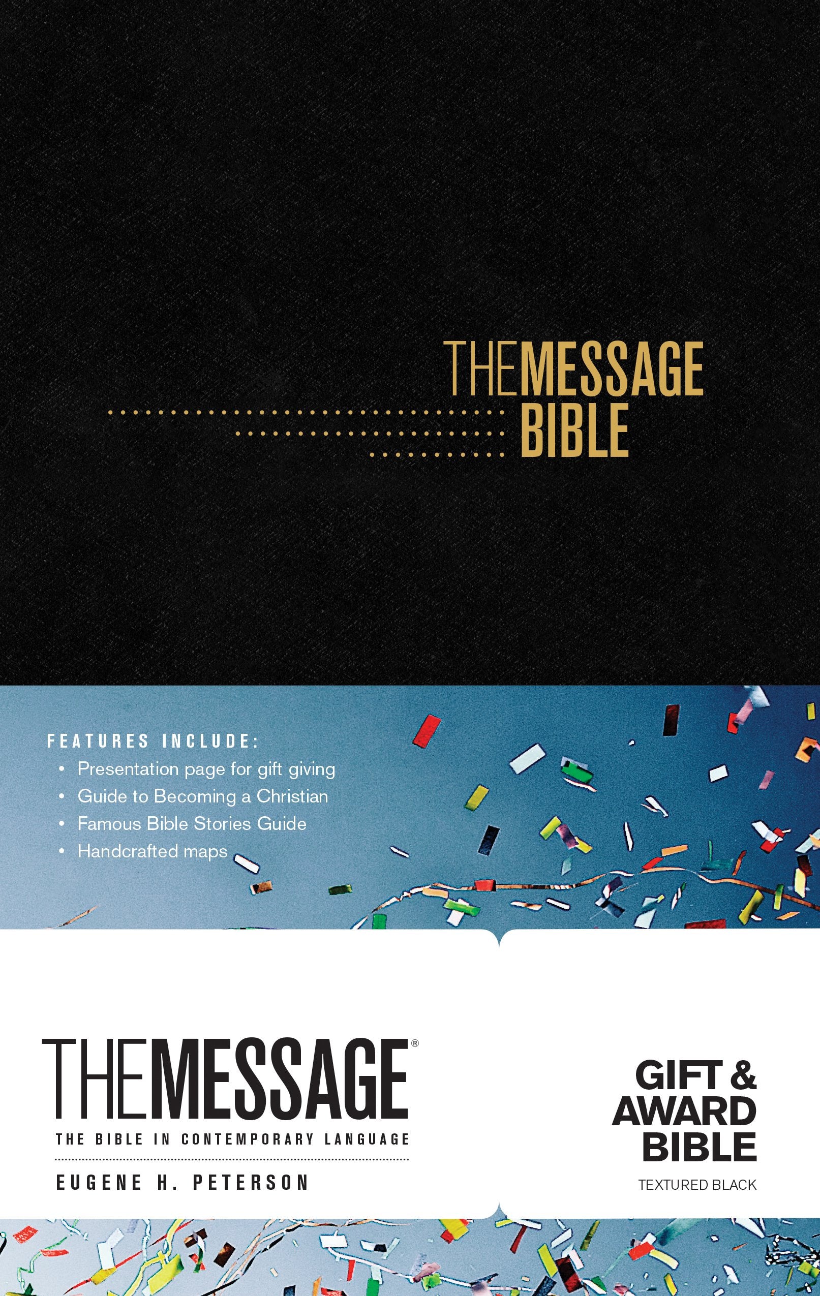 The Message Gift and Award Bible (Softcover, Black): The Bible in Contemporary Language,Used
