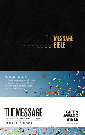 The Message Gift and Award Bible (Softcover, Black): The Bible in Contemporary Language,Used