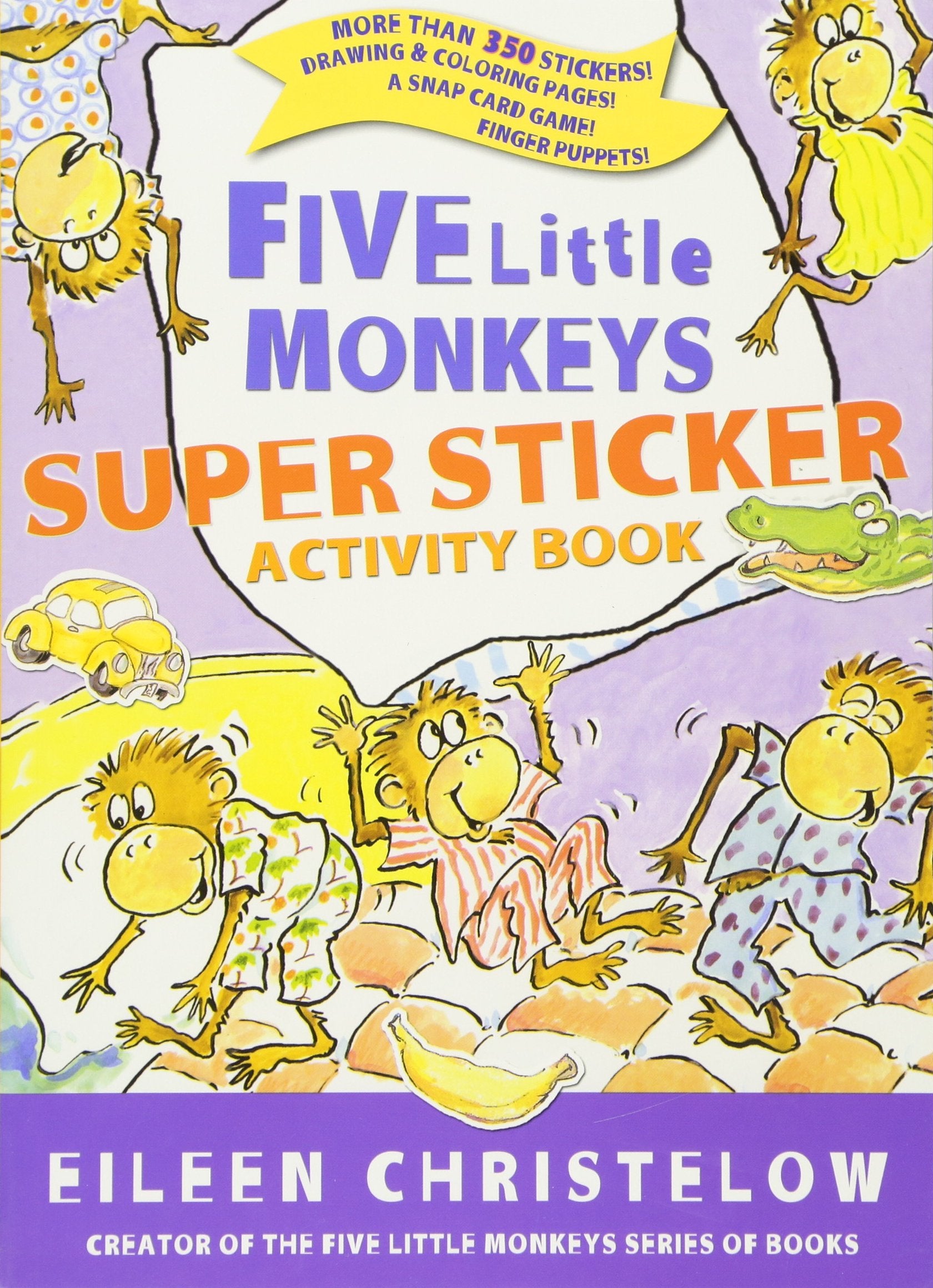 Five Little Monkeys Super Sticker Activity Book (A Five Little Monkeys Story),Used