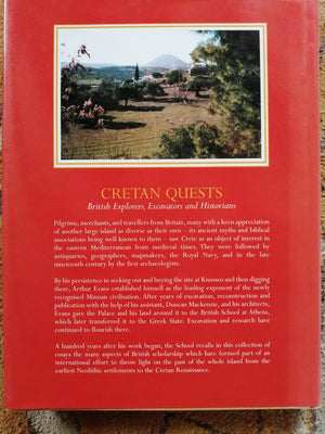 Cretan Quests: British Explorers, Excavations and Historians,Used