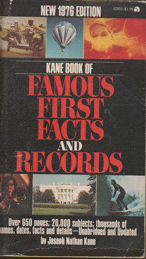 The Kane Book of Famous First Facts and Records in the United States,Used