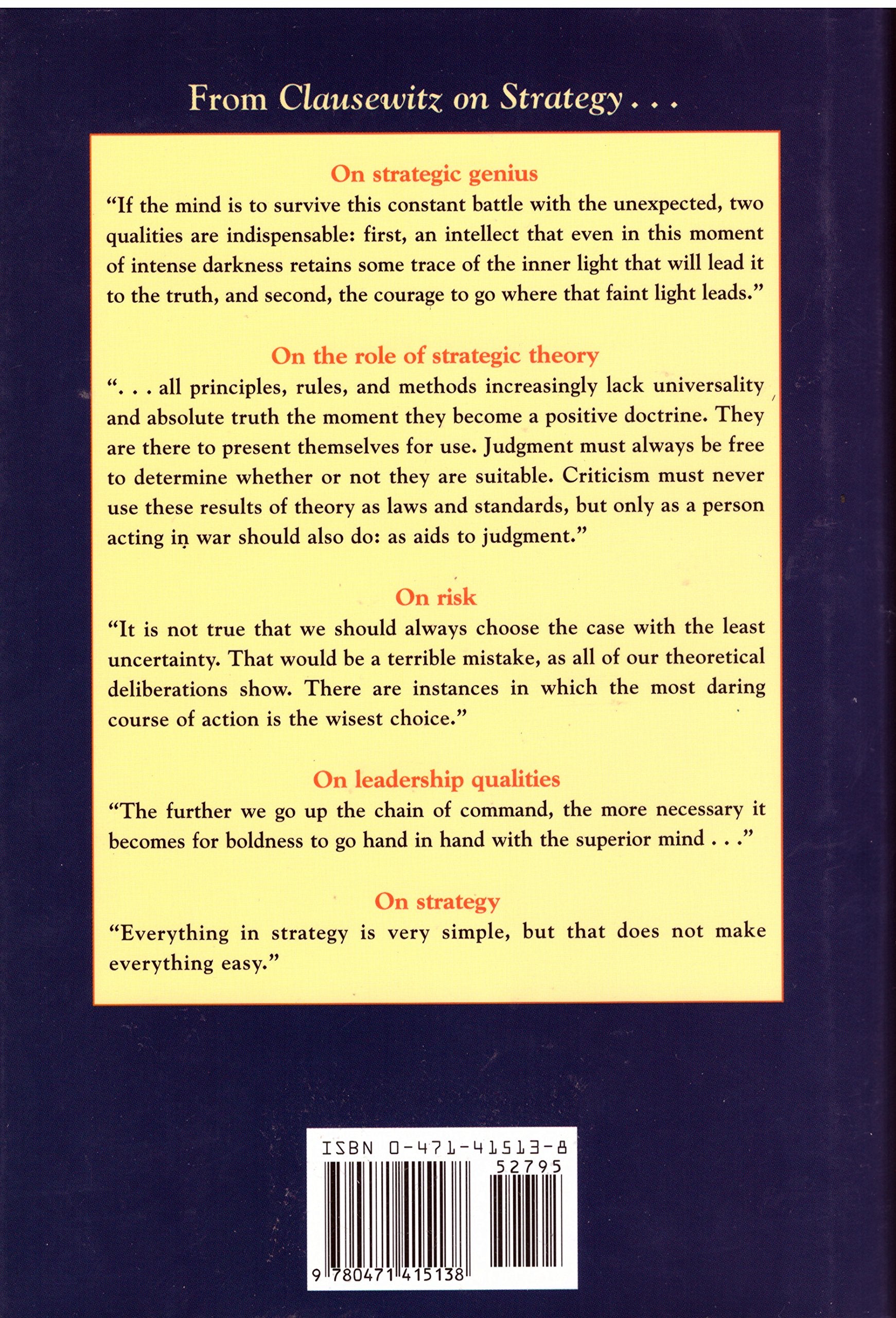 Clausewitz On Strategy : Inspiration And Insight From A Master Strategist