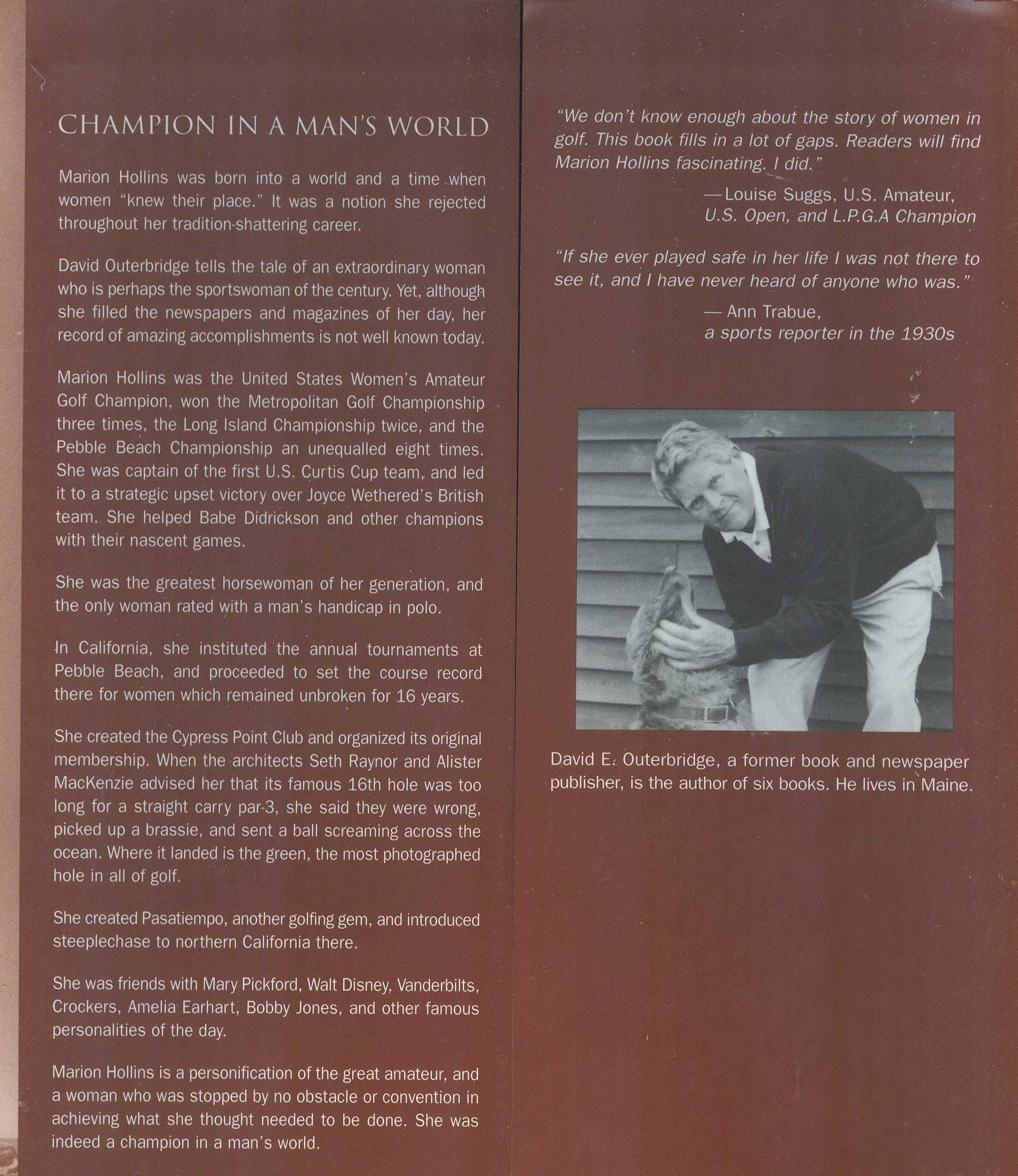 Champion in a Man's World: A Biography of Marion Hollins,Used