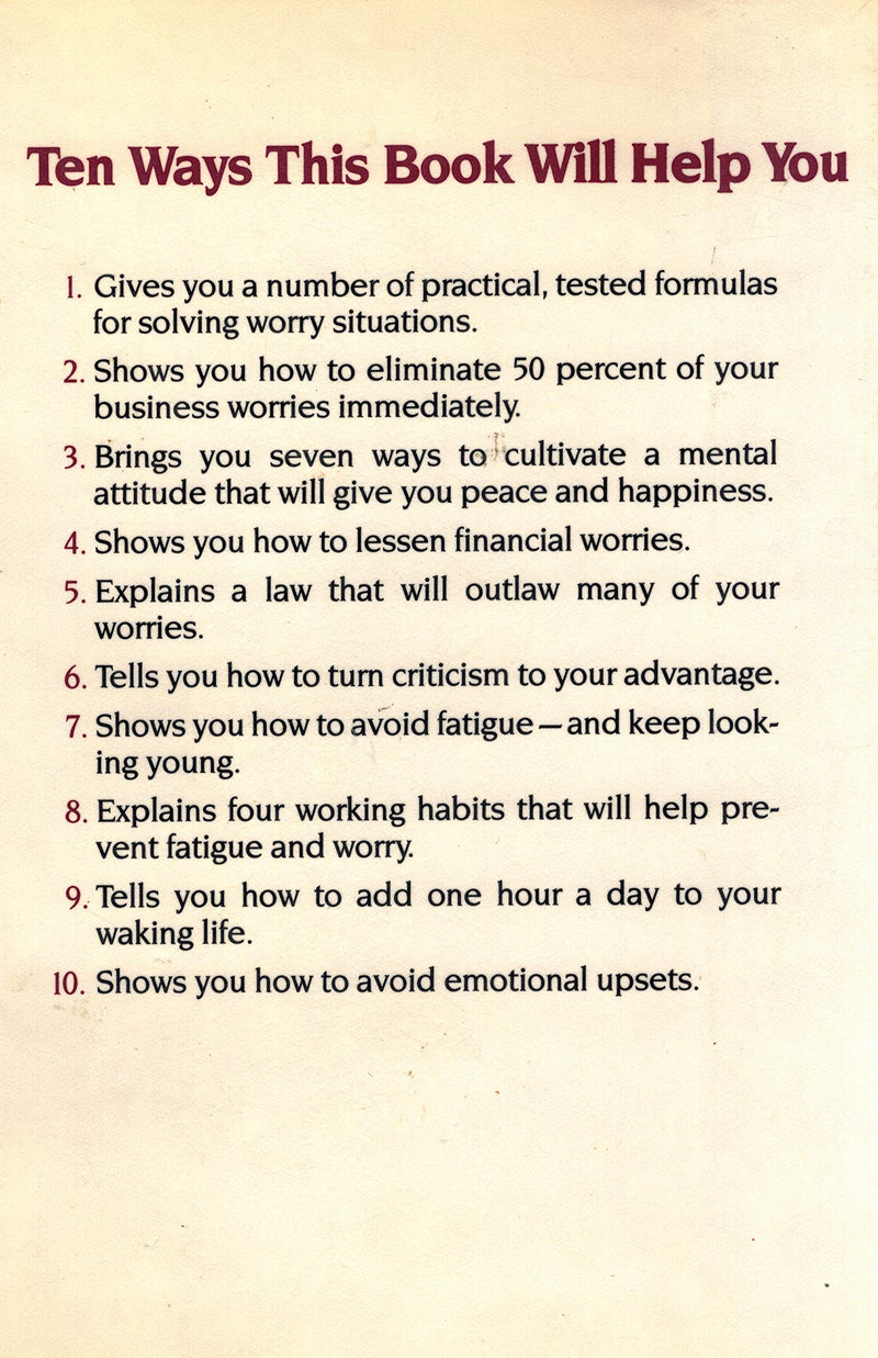 How To Stop Worrying And Start Living (Revised Edition),Used