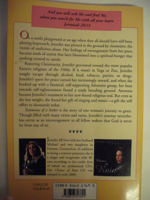 Testimony of a Seeker: A Young Woman's Journey to Grace,Used