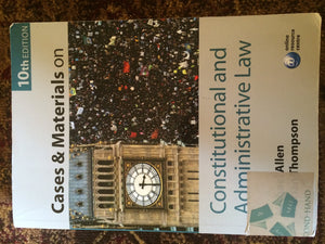 Cases and Materials on Constitutional and Administrative Law,Used