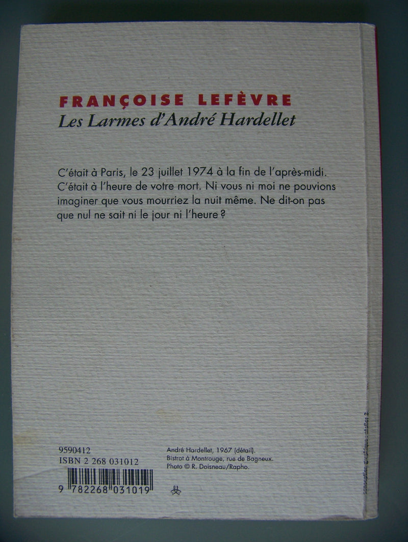 Les larmes d'Andre Hardellet: Nouvelle (French Edition),Used