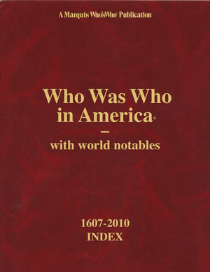Who Was Who In America Index (Who Was Who In America Index Volume) (Who Was Who In American Index),Used