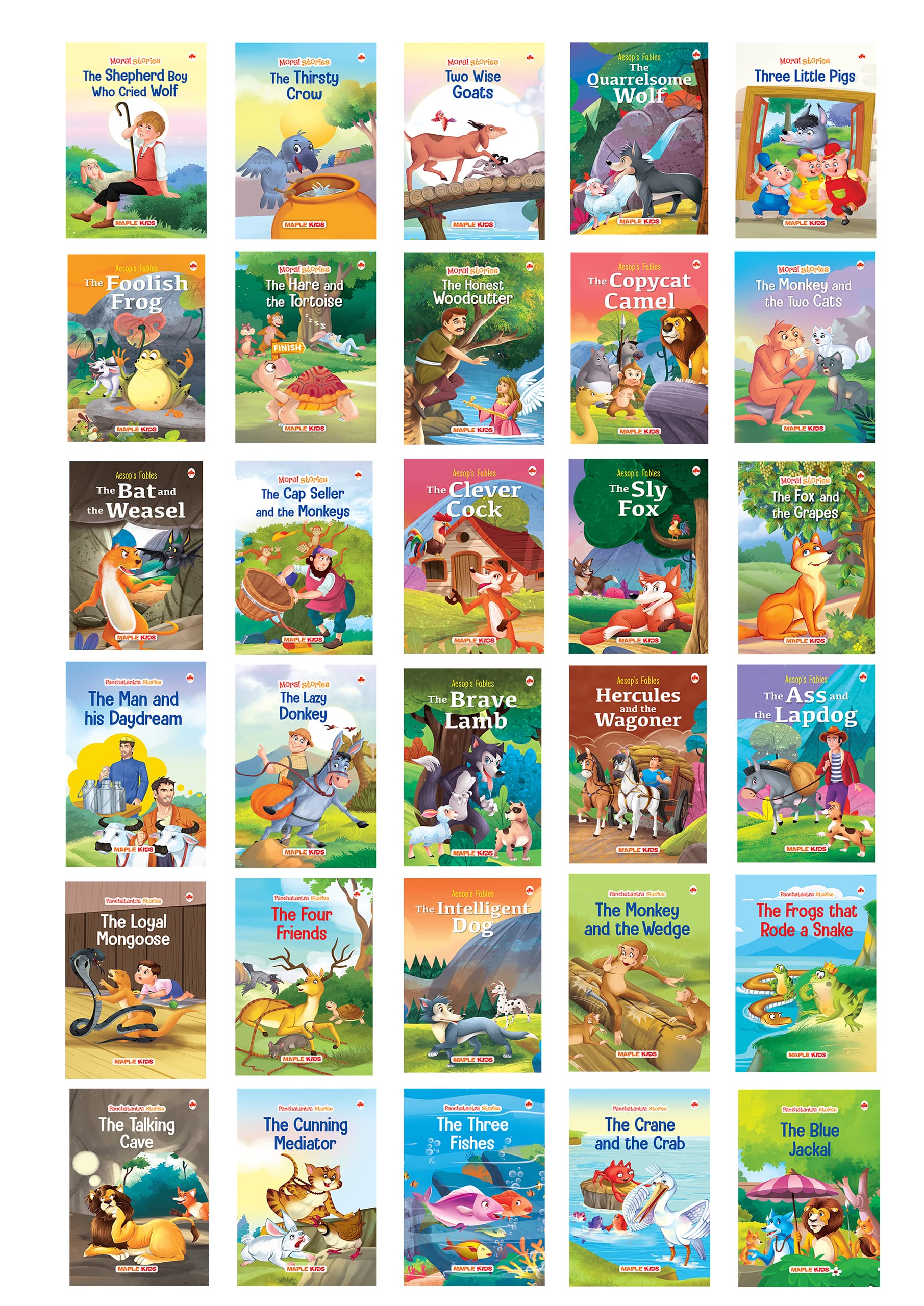 Story Books For Kids - Moral Stories (Set Of 30 Books) - Bedtime Stories - 3 Years To 7 Years Old - English Short Stories For Kids - Read Aloud To Infants, Toddlers