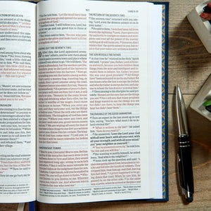 CSB Ultrathin Bible, Navy Cloth Over Board,Used