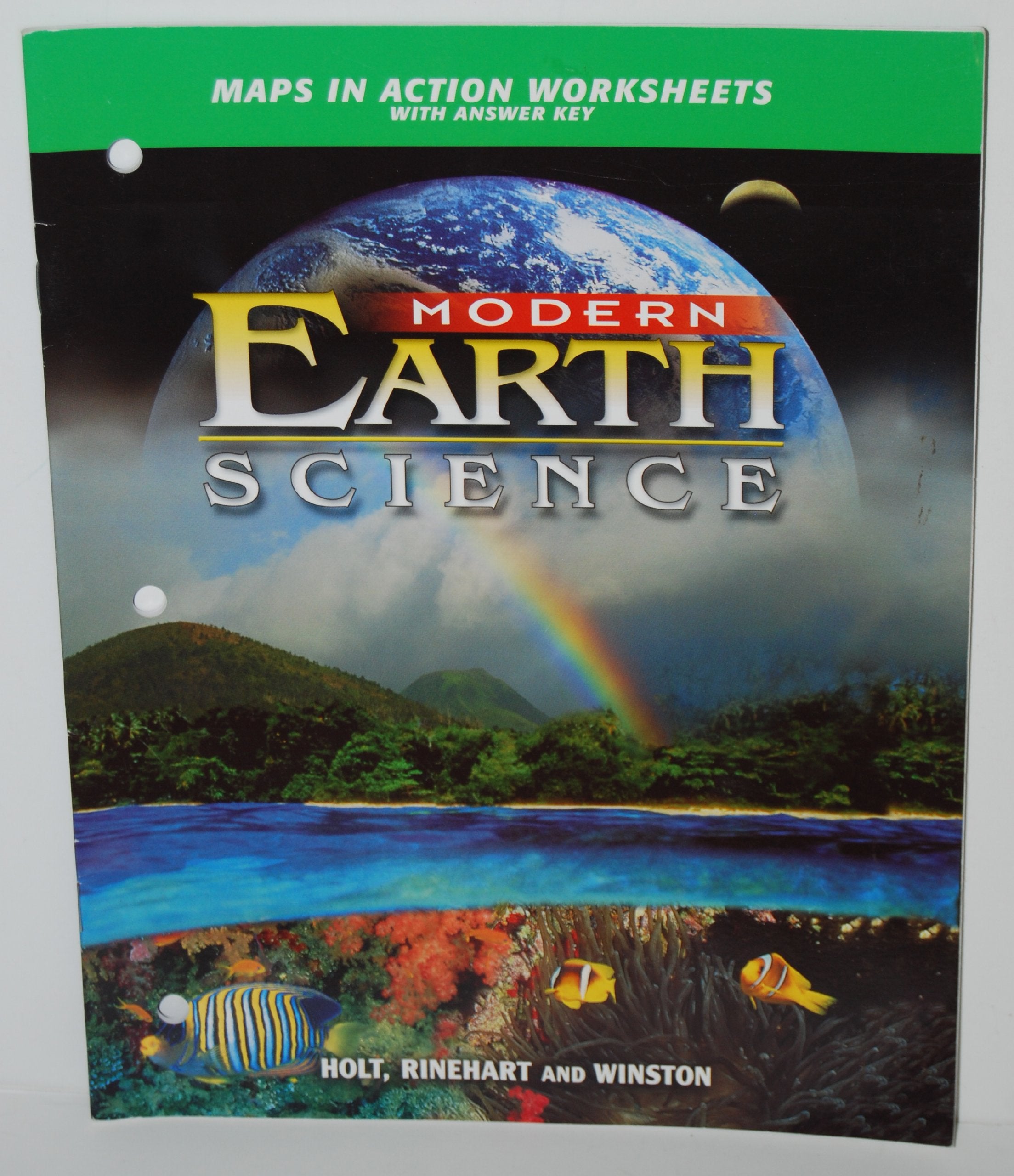 Maps in Action Worksheets with Answer Key (Modern Earth Science),Used