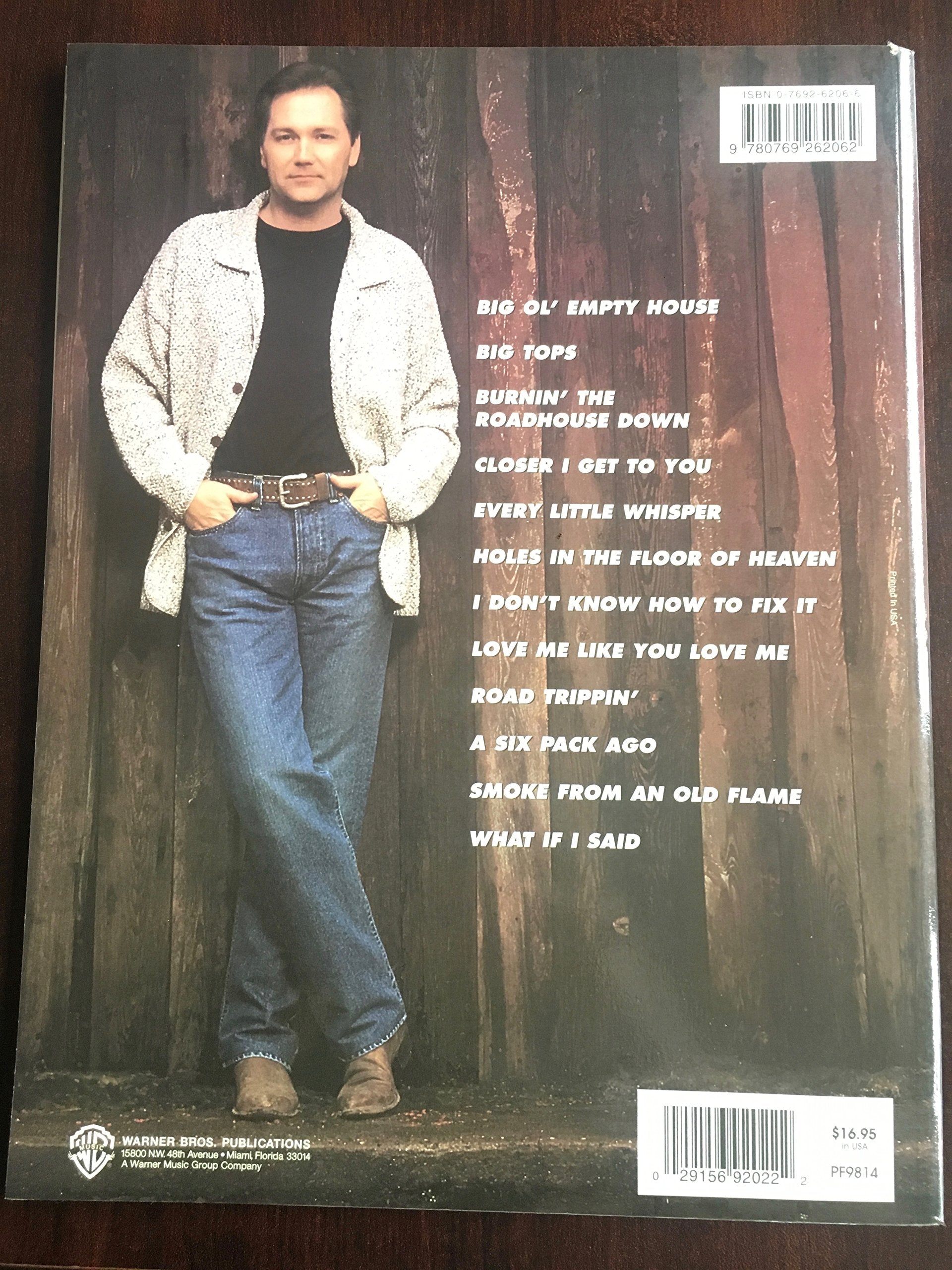 Steve Wariner  Burnin' the Roadhouse Down: Piano/Vocal/Chords,Used