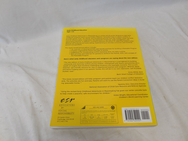 Early Childhood Adventures in Peacemaking: A Conflict Resolution Activity Guide for Early Childhood Educators,Used