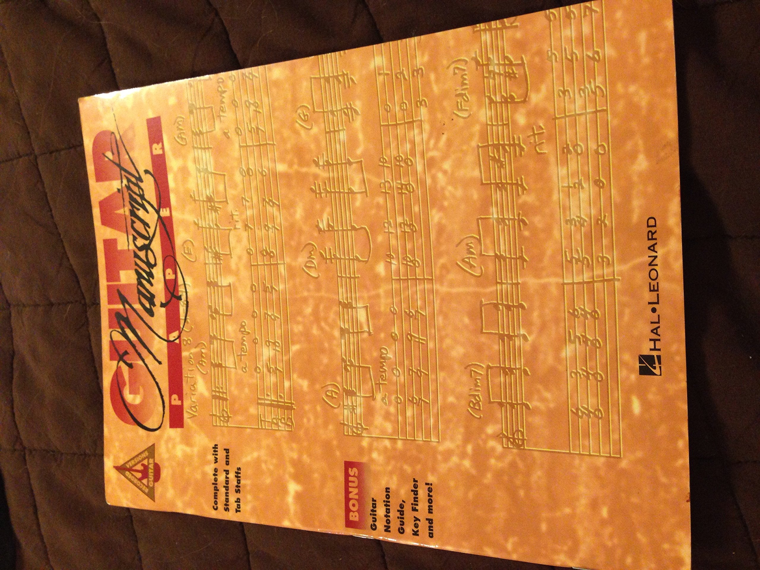Recorded Versions Guitar Tablature Manuscript Paper,Used