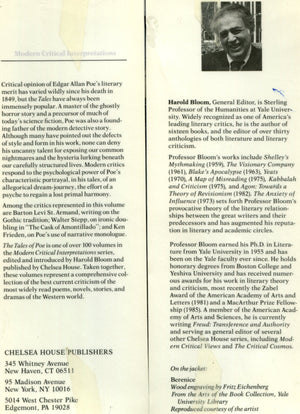 The Tales of Poe (Modern Critical Interpretations),Used