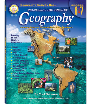 Mark Twain Geography Workbook for Grades 67, Western Hemisphere Geography Activity Book, 6th Grade & 7th Grade Geography for Ki,Used