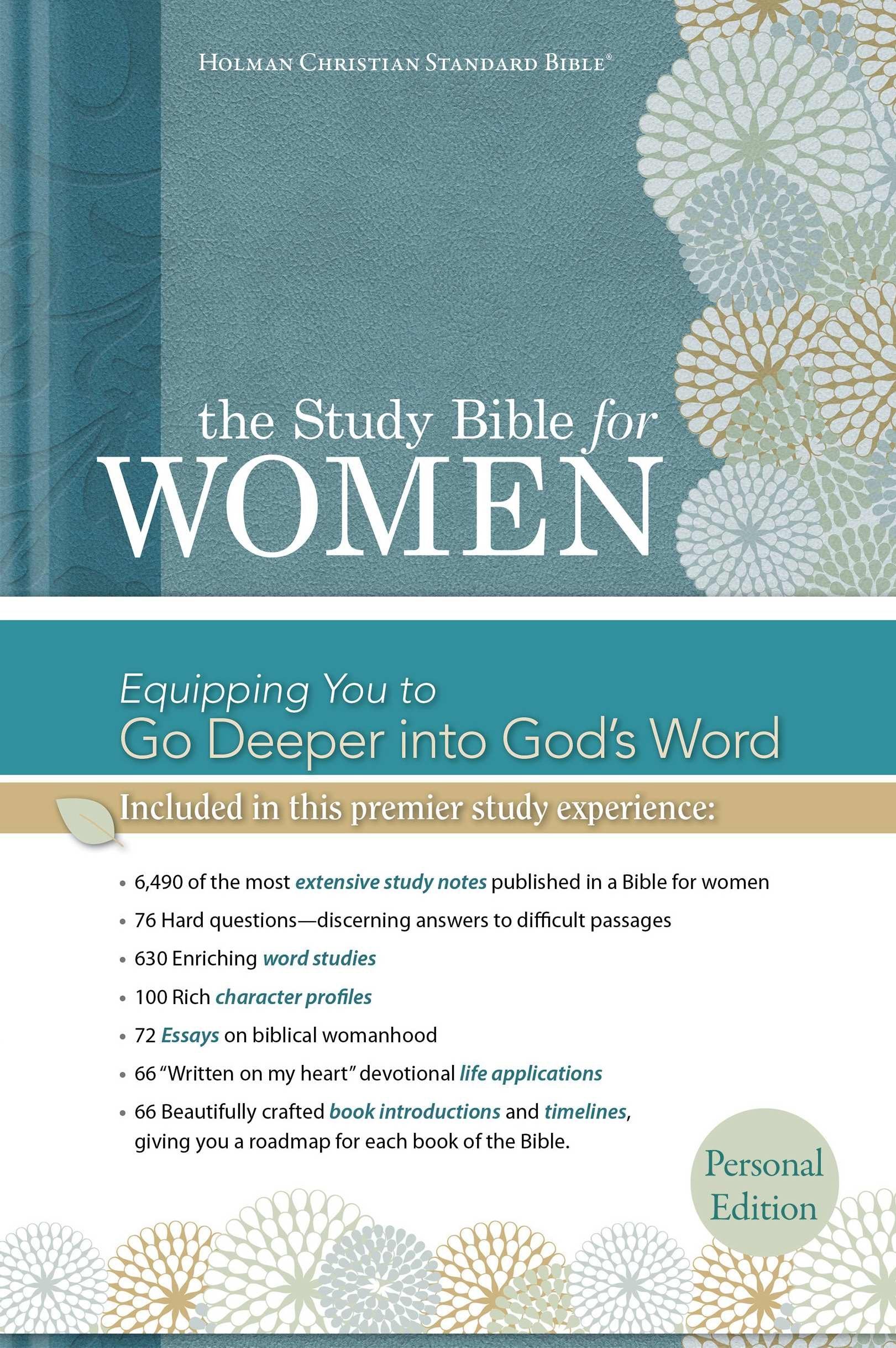 The Study Bible for Women: HCSB Personal Size Edition, Printed Hardcover,Used