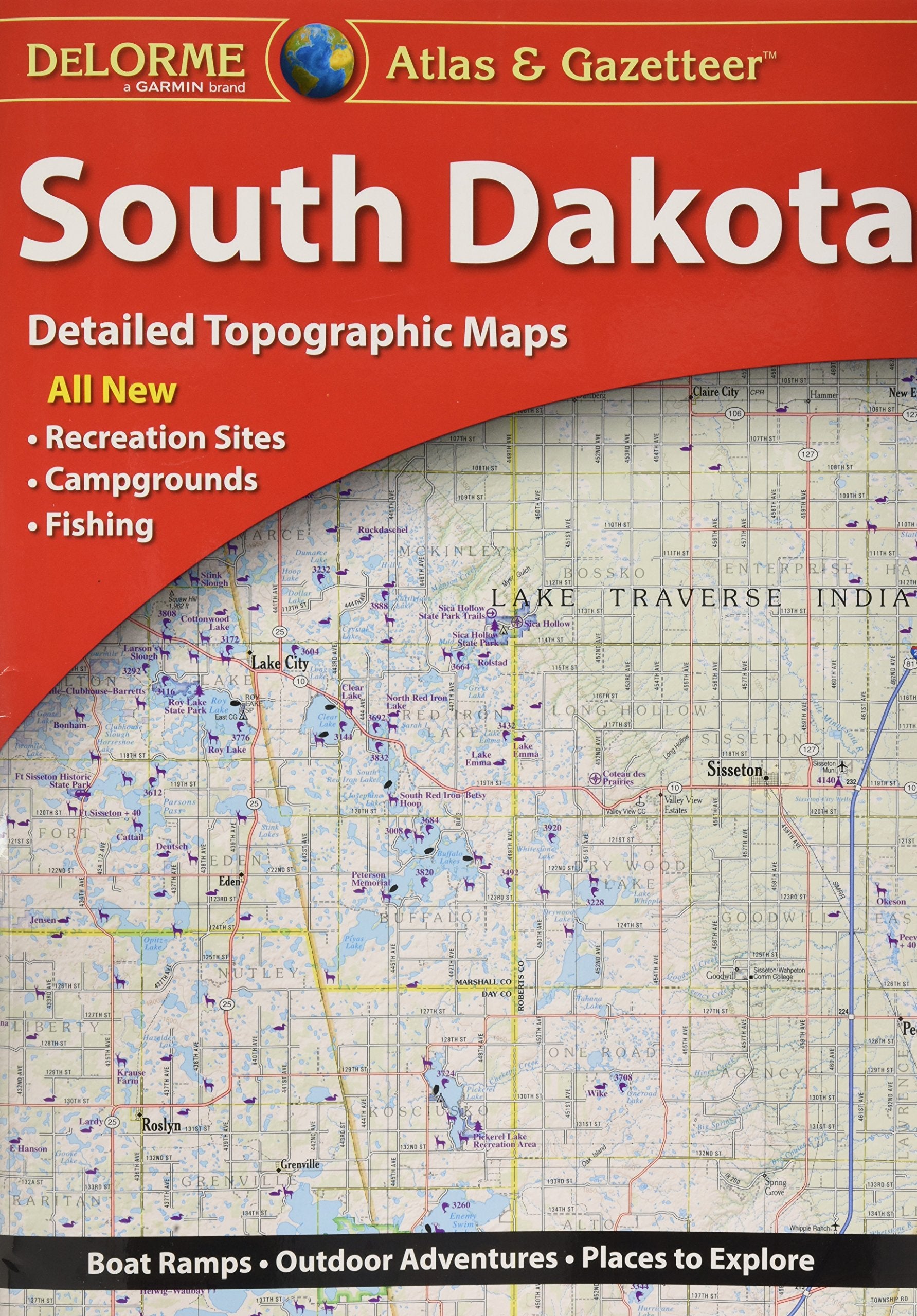 South Dakota (Delorme Atlas & Gazeteer),Used