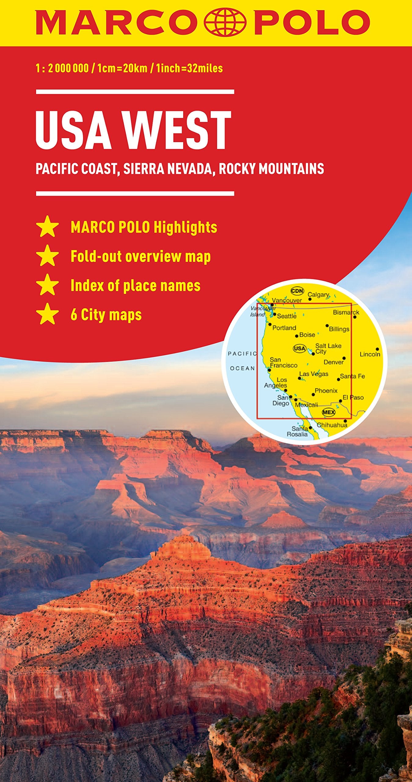 Usa West Marco Polo Map (Marco Polo Maps)