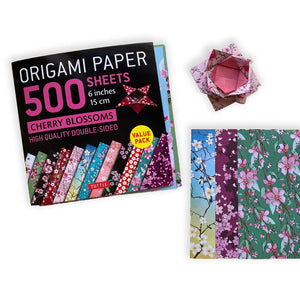 Origami Paper 500 Sheets Cherry Blossoms 6' (15 Cm): Tuttle Origami Paper: Doublesided Origami Sheets Printed With 12 Different,Used