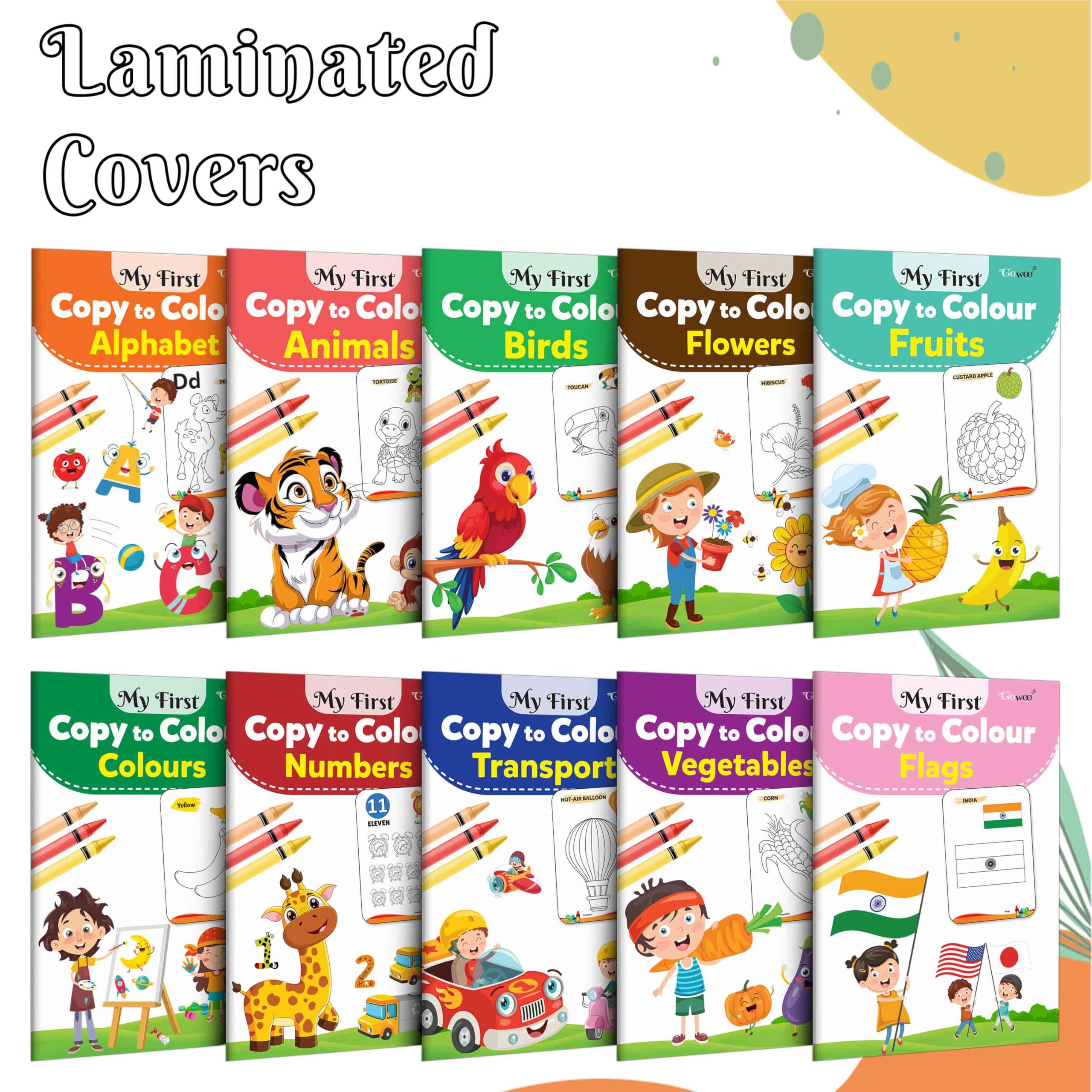Giftset Of Picture Library Pack For Kids : Early Learning Picture Coloring Book, Essential Coloring Book, Combo Of 10 Coloring Books